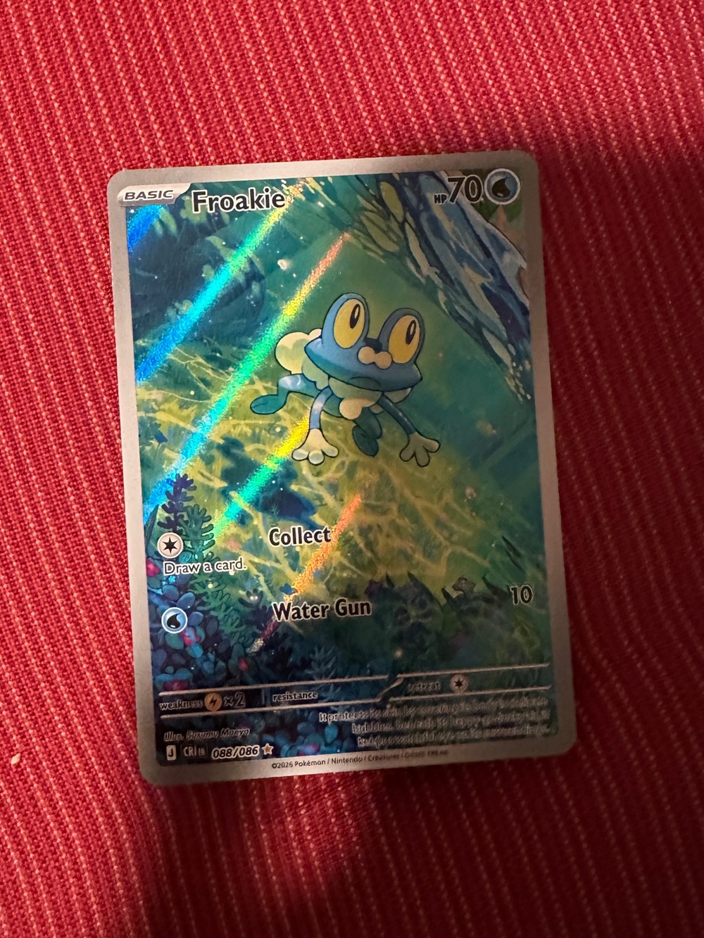 Pokemon Trading Card - Blue Border with Red & White Pokeball